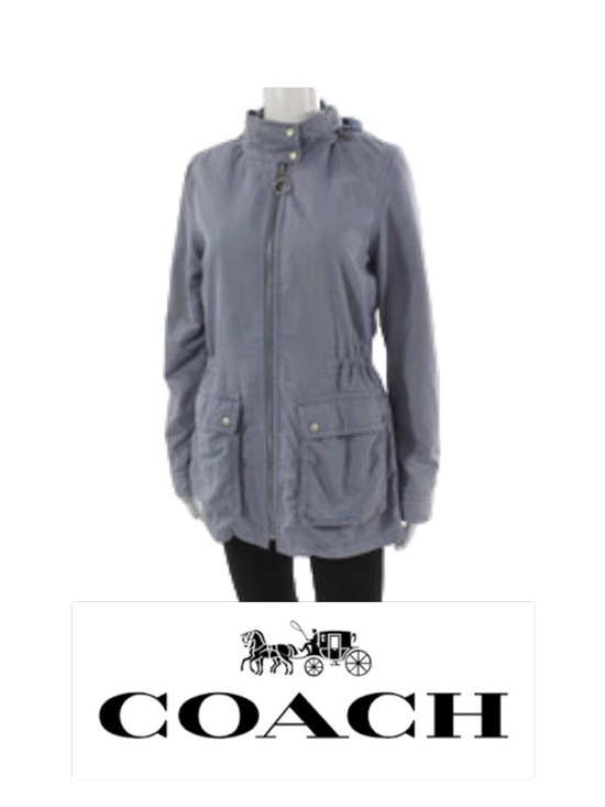 Coach Jackets & Blazers - [Coach] Hooded Lightweight Gray Utility Anorak Parka Jacket Coat Women’s S